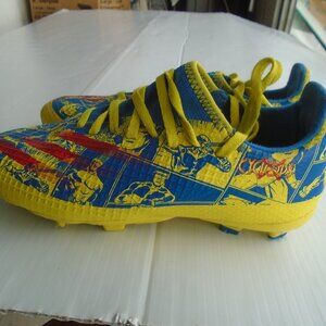 Adidas Marvel Cyclops Soccer Cleats Kids Size 4 Yellow/Blue